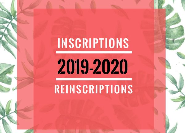 Inscriptions 2019-20 !